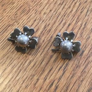 Pair of vintage shamrock pins